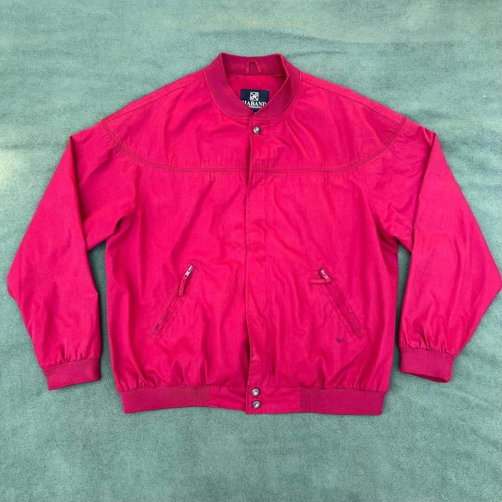 Vintage Dark Red Windbreaker